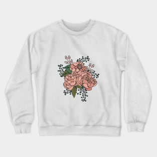 Moody Florals - Coral Crewneck Sweatshirt